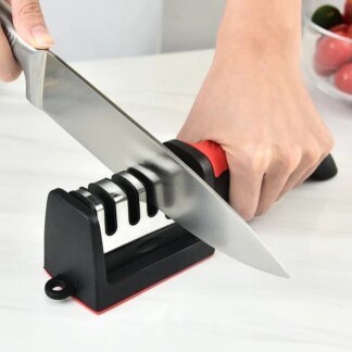 Handheld Kitchen Knife Sharpener 4-Stage Sharpening Stone