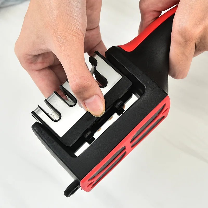 Handheld Kitchen Knife Sharpener 4-Stage Sharpening Stone - Image 4