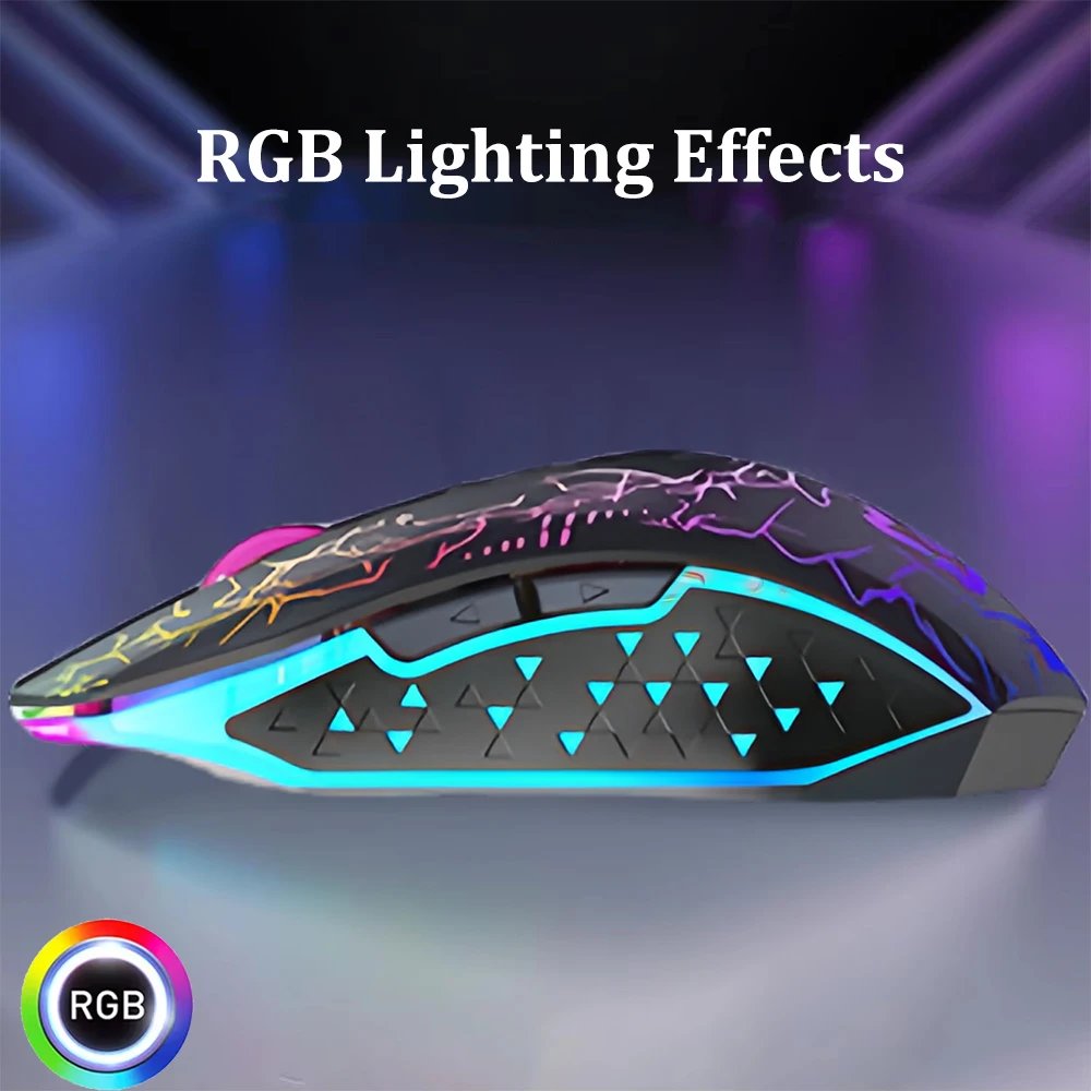 RGB Wireless Gaming Mouse – Bluetooth 5.2 & 2.4G, Silent Click - Image 4