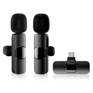 Wireless Lavalier Microphone USB-C Clip-On Mic for iPhone
