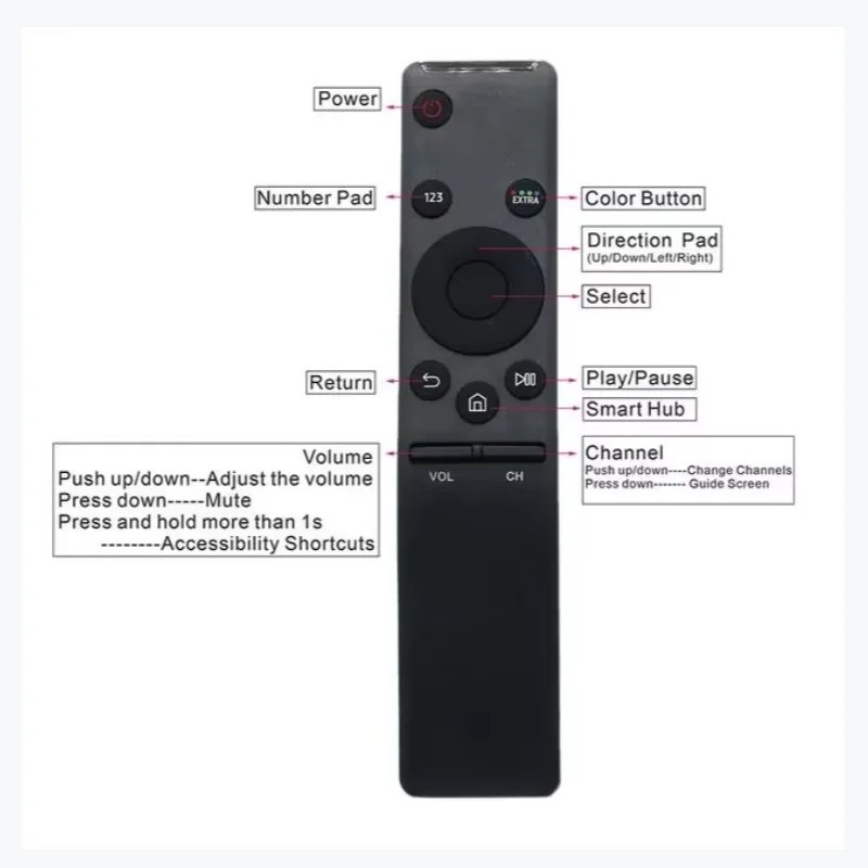 Samsung Smart TV Remote Control Replacement BN59-01259B 4K HD - Image 6
