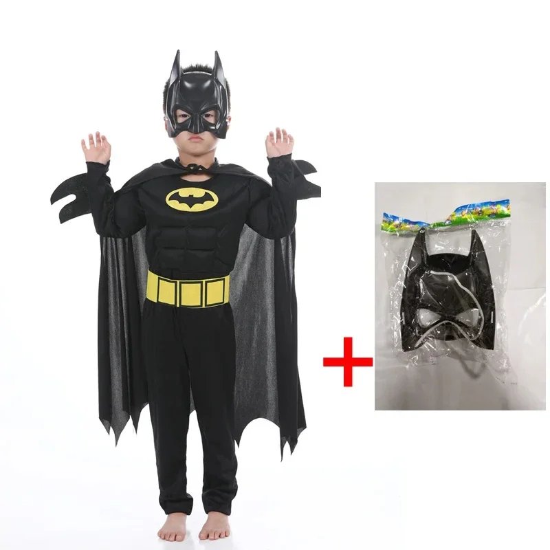 Kids Batman Bat Costume Halloween Fancy Dress Outfit Boys - Image 3