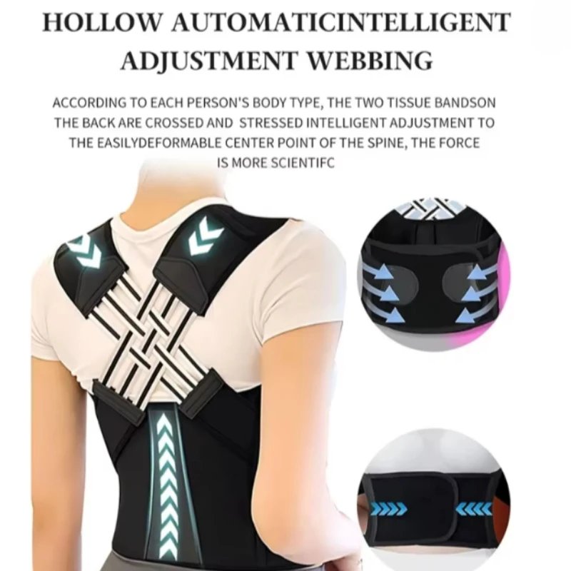 Breathable Back Posture Corrector Brace – Adjustable Support - Image 3