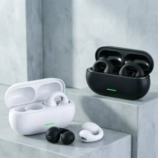 Clip-On Bluetooth 5.3 Earphones with Noise Cancelling & Charging Case