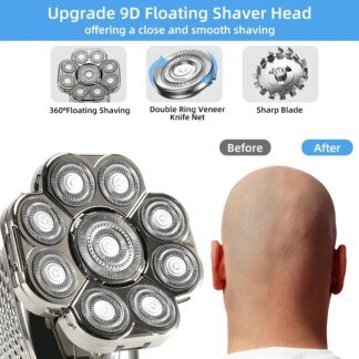 6 In1 Grooming Kits Electric Shaver Facial Body Electric Razor For Men Hair Beard Trimmer Bald Head Shaving Machine Rechargeable