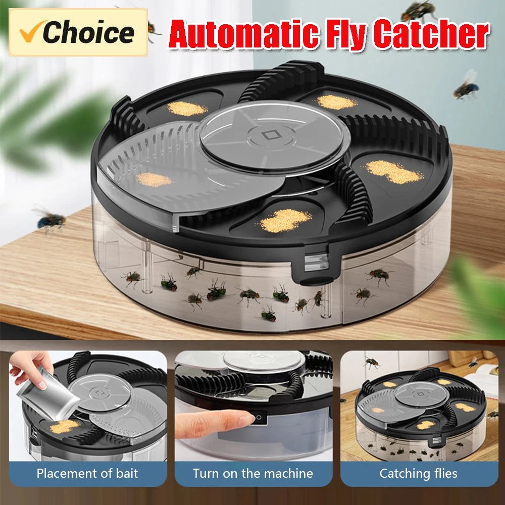 Electric Fly Trap Catcher – USB Rechargeable, 1200mAh