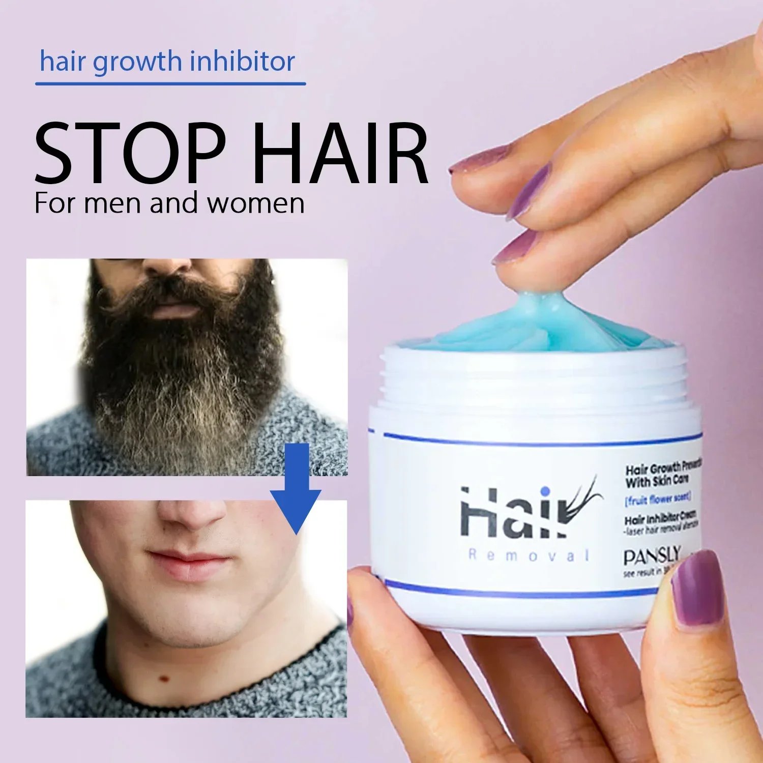 Painless Hair Removal Cream for Body, Legs & Armpits 50g - Image 2