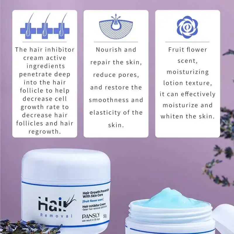 Painless Hair Removal Cream for Body, Legs & Armpits 50g - Image 3