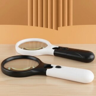 Handheld Magnifying Glass 3X 45X with LED Light for Reading