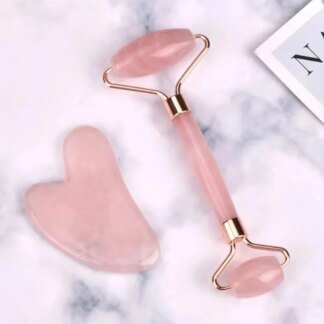 Gua Sha & Facial Roller Set – Natural Stone Skin Care Tool