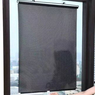 Suction Cup Blackout Roller Blind – No-Drill PVC Window Shade
