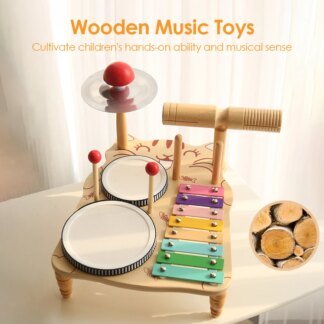 Kids Wooden Percussion Set – Musical Instruments for Toddlers