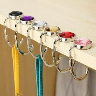 Rhinestone Foldable Handbag Hook Table Hanger – Alloy