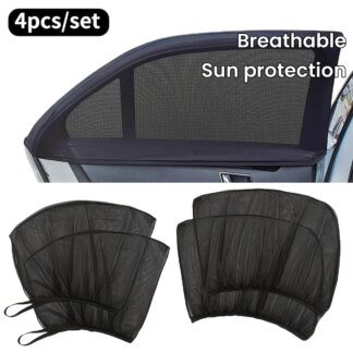 Car Window Sun Shades Mesh Curtains – Universal Fit 4pcs