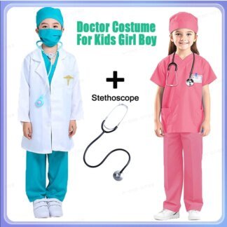 Kids Doctor Nurse Costume Set – Role Play Dress Up Outfit