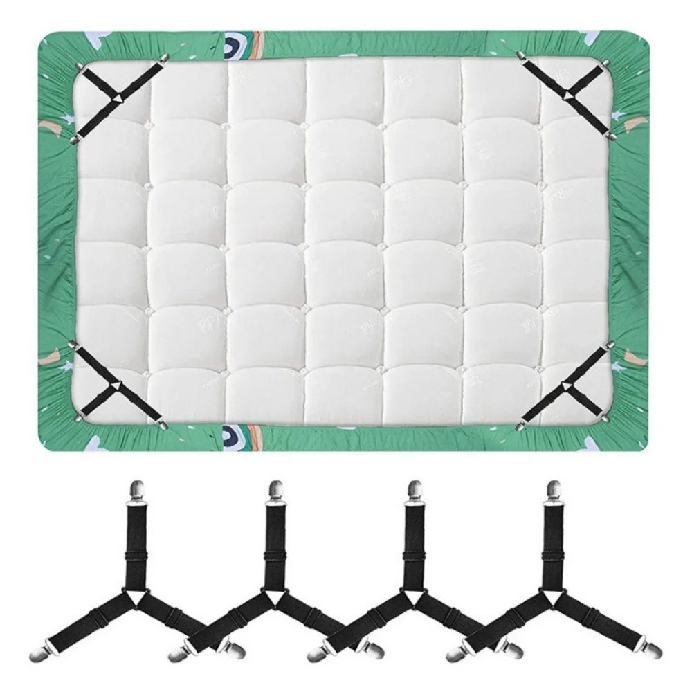 Bed Sheet Grippers Adjustable Elastic Corner Straps – 4 Pack - Image 3