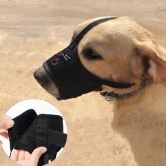 Breathable Mesh Dog Muzzle – Adjustable, Multiple Sizes