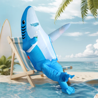 Inflatable Shark Costume for Adults – One Size Fits Most