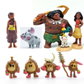 Moana Action Figure Set - Maui, Pua & Kakamora Toys for Kids