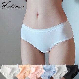 Felinus Women Panties Close-Fitting Underwear Cotton Seamless Comfortable Breathable Pure Color Briefs Soft No Trace Design