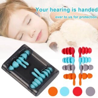Soft Silicone Earplugs for Sleeping – 2 Pairs, S & M