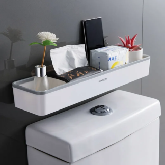 Over-Toilet Storage Rack – Wall-Mounted Bathroom Shelf Organiser (White)