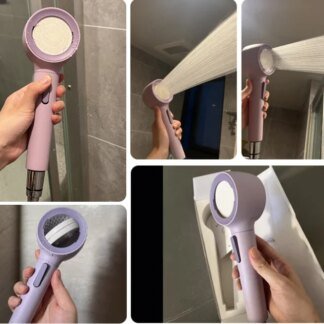 High Pressure Shower Head with Hose - 3 Mode Anti-Clog Design