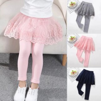 Baby Girls Leggings: Stunning Lace Skirt-Pants, Best Fit 2-6Y