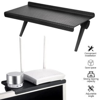 Monitor & Router Storage Shelf – No-Drill ABS Organiser Rack