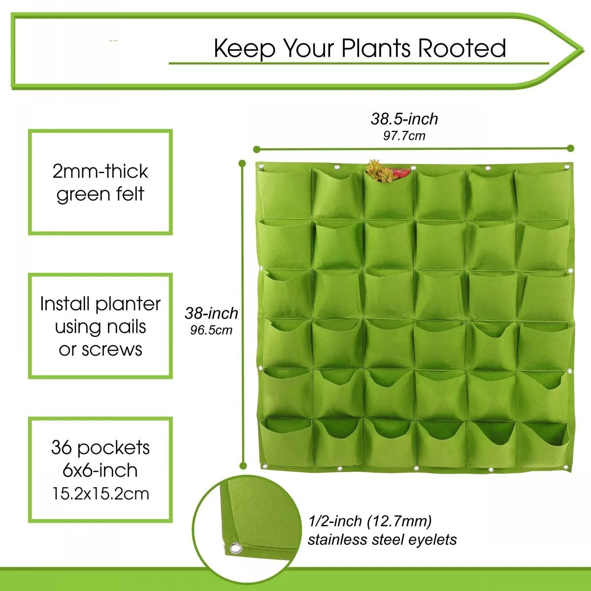 1PC-36Pockets Green