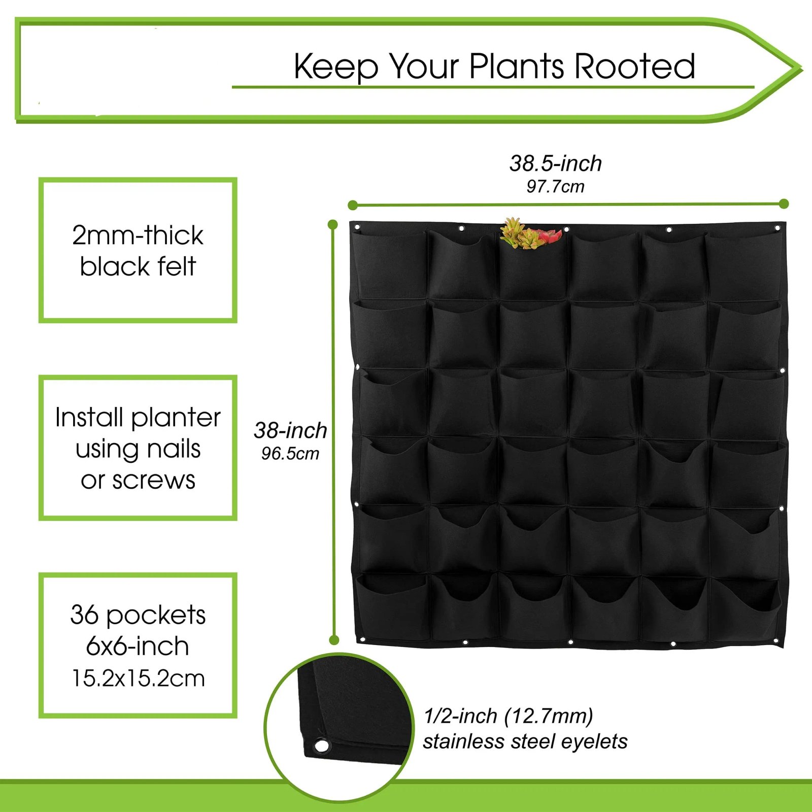 1PC-36 Pockets Black