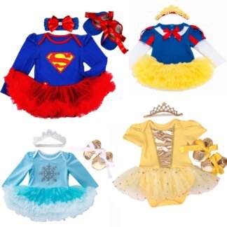 Baby Girl Clothes: Stunning Elsa Anna Costume for Best Birthday Party