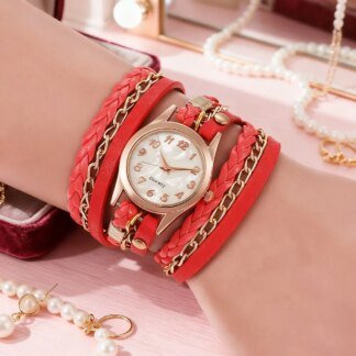 Women's Watch: Stunning Braided Leather Wrap, Best Gift