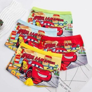 Anime Cars Underwear 4pcs - Must-Have Cosplay Gift, Best Cotton Comfort