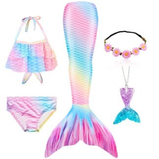 Mermaid Tail Swimsuit: Stunning Girls Costume for Best Pool Fun