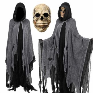 Hooded Skull Costume Mask: Best Scary Halloween Must-Have
