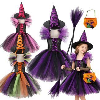 Kids Girls Witch Halloween Costume: Stunning & Affordable Set