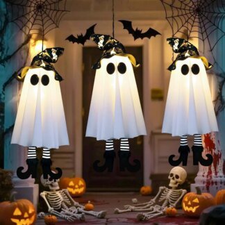 Halloween LED Light Up Witch Ghost Ornaments - Must-Have Decor