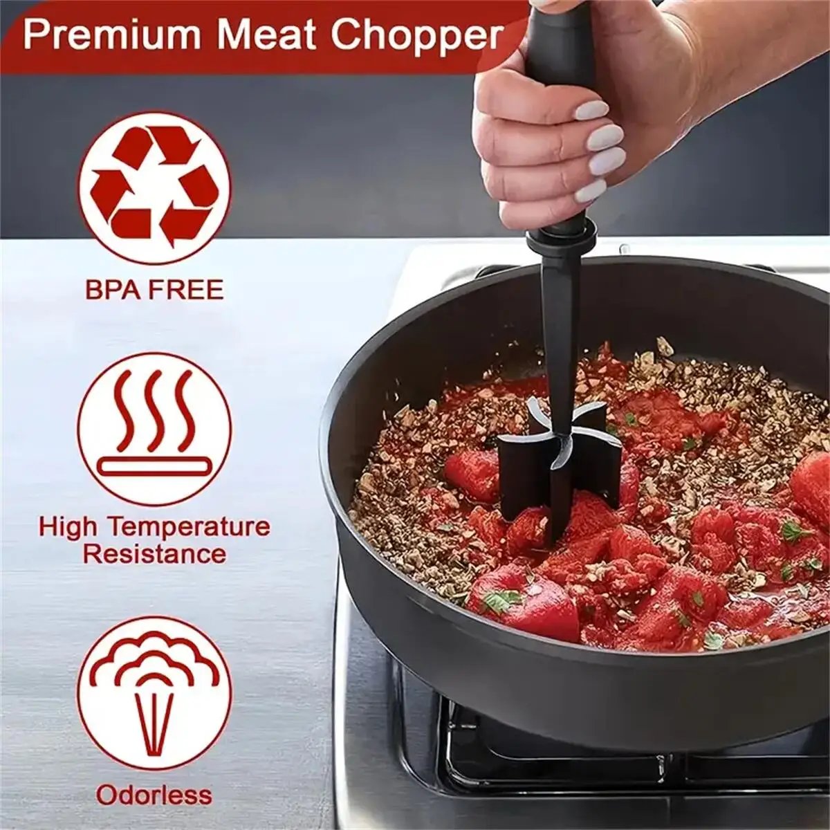 Meat Chopper: Must-Have Heat Resistant Meat Shredder for Effortless Cooking - Image 4