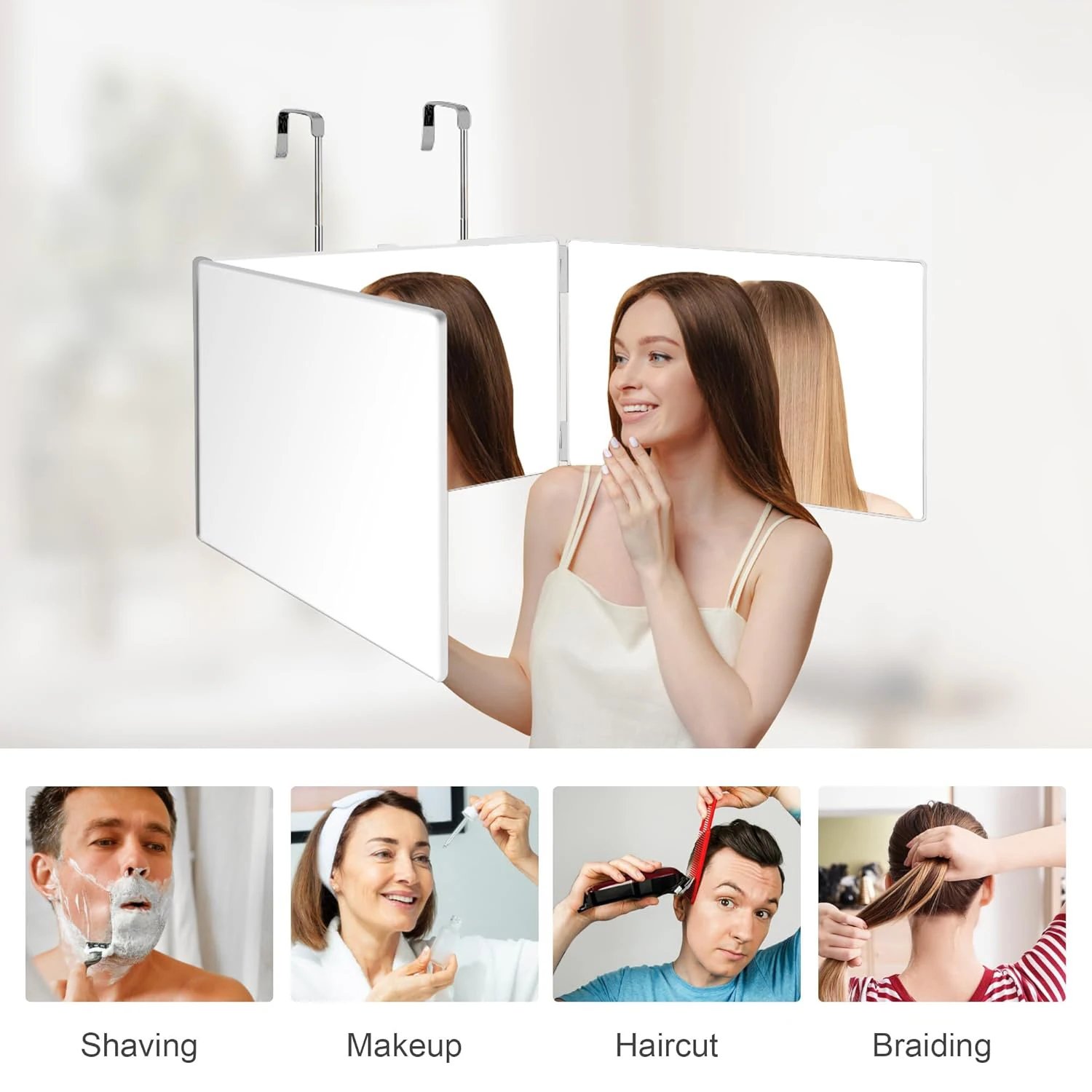 Portable Trifold Vanity Cosmetic Mirror - Must-Have Travel Essential - Image 2