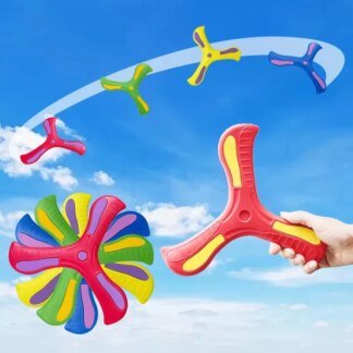 Light Up Boomerang Soft Foam Three Leaf Night Glow Flying Disc