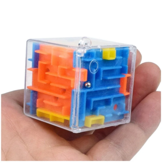 3D Maze Puzzle Cube Six Sided 4x4x4cm Plastic Brain Teaser